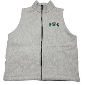 Vintage Michigan State University Spartans Fleece Vest Women’s XS 90's